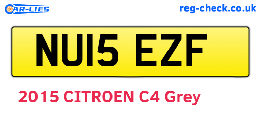 NU15EZF are the vehicle registration plates.
