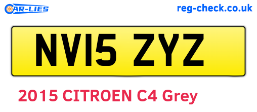 NV15ZYZ are the vehicle registration plates.