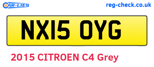 NX15OYG are the vehicle registration plates.