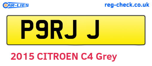 P9RJJ are the vehicle registration plates.
