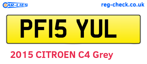 PF15YUL are the vehicle registration plates.