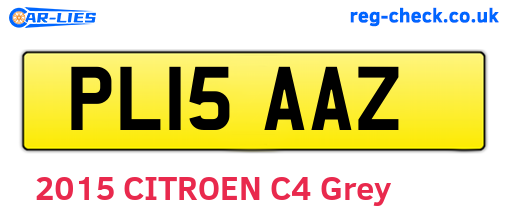 PL15AAZ are the vehicle registration plates.