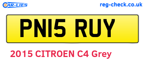 PN15RUY are the vehicle registration plates.