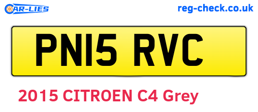 PN15RVC are the vehicle registration plates.