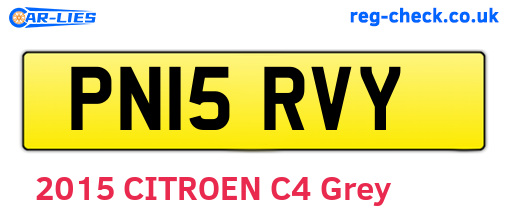 PN15RVY are the vehicle registration plates.