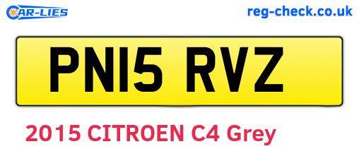 PN15RVZ are the vehicle registration plates.