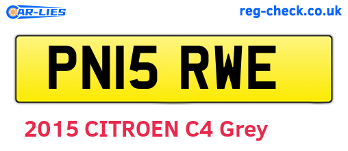 PN15RWE are the vehicle registration plates.