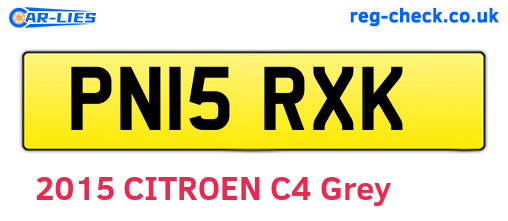 PN15RXK are the vehicle registration plates.