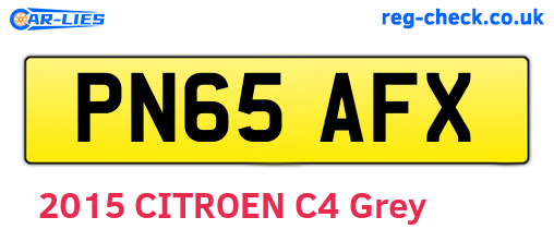 PN65AFX are the vehicle registration plates.