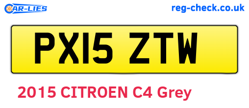 PX15ZTW are the vehicle registration plates.