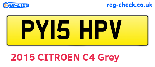 PY15HPV are the vehicle registration plates.
