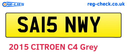 SA15NWY are the vehicle registration plates.