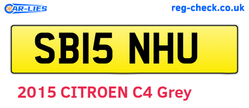 SB15NHU are the vehicle registration plates.