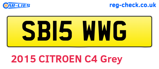SB15WWG are the vehicle registration plates.
