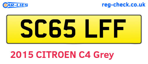 SC65LFF are the vehicle registration plates.