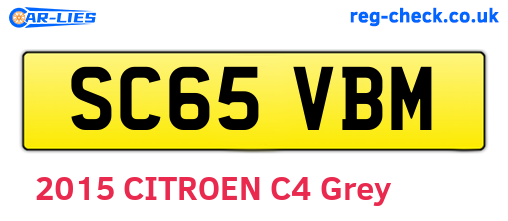 SC65VBM are the vehicle registration plates.