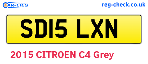 SD15LXN are the vehicle registration plates.