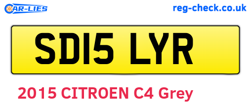 SD15LYR are the vehicle registration plates.