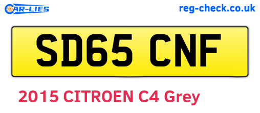 SD65CNF are the vehicle registration plates.