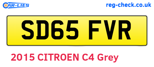 SD65FVR are the vehicle registration plates.