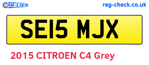 SE15MJX are the vehicle registration plates.