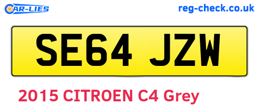 SE64JZW are the vehicle registration plates.