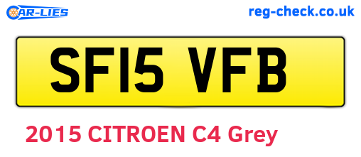 SF15VFB are the vehicle registration plates.