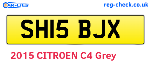 SH15BJX are the vehicle registration plates.