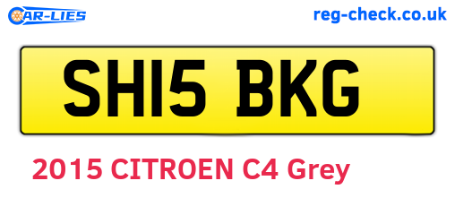 SH15BKG are the vehicle registration plates.