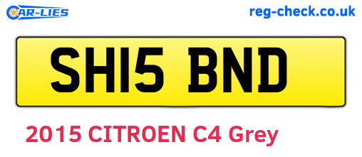 SH15BND are the vehicle registration plates.