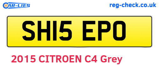 SH15EPO are the vehicle registration plates.