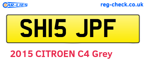 SH15JPF are the vehicle registration plates.