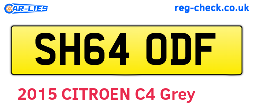 SH64ODF are the vehicle registration plates.