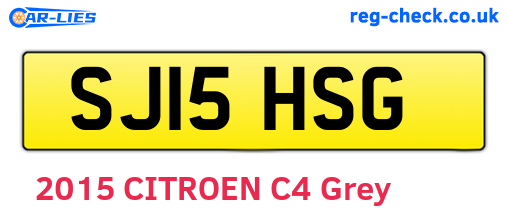 SJ15HSG are the vehicle registration plates.