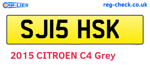 SJ15HSK are the vehicle registration plates.