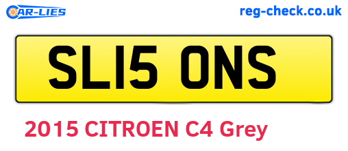 SL15ONS are the vehicle registration plates.