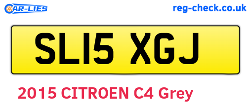 SL15XGJ are the vehicle registration plates.
