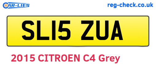 SL15ZUA are the vehicle registration plates.