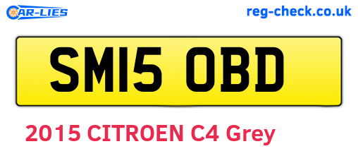 SM15OBD are the vehicle registration plates.