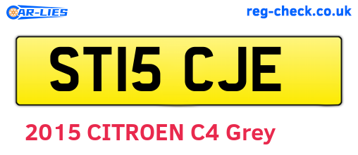 ST15CJE are the vehicle registration plates.