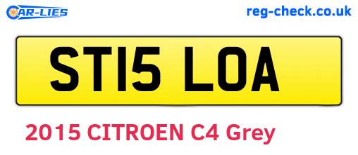 ST15LOA are the vehicle registration plates.