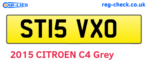 ST15VXO are the vehicle registration plates.