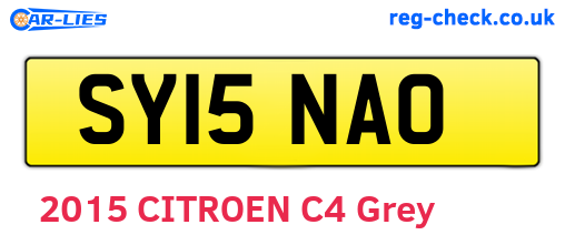SY15NAO are the vehicle registration plates.