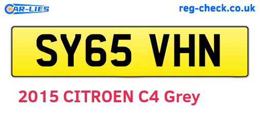 SY65VHN are the vehicle registration plates.