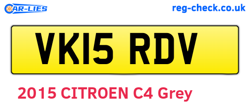 VK15RDV are the vehicle registration plates.