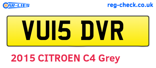 VU15DVR are the vehicle registration plates.