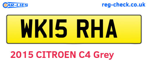 WK15RHA are the vehicle registration plates.