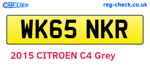 WK65NKR are the vehicle registration plates.
