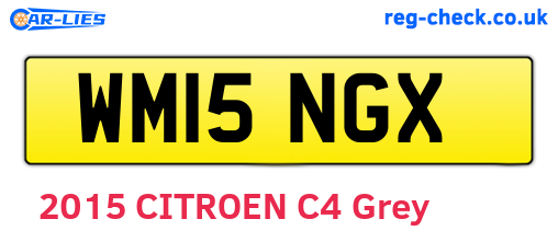 WM15NGX are the vehicle registration plates.