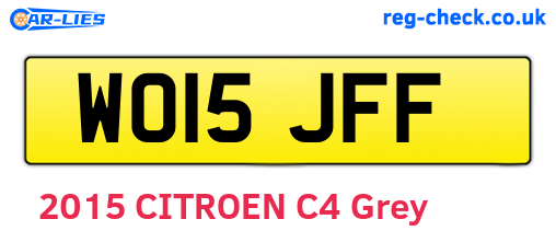 WO15JFF are the vehicle registration plates.